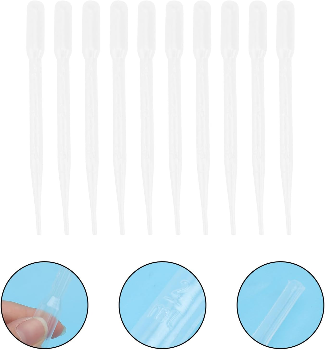 Balacoo 10Pcs 3Ml Plastic Coral Syringe Tubes Manual Shrimp Liquid Feeders for Aquarium Fish Feeding Pet Supplies image number 2