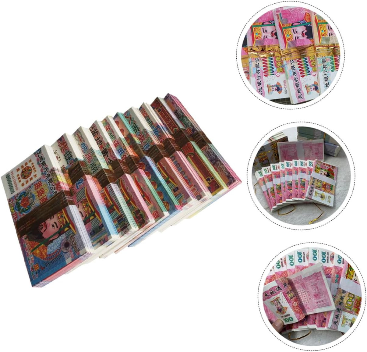 LALAFINA Realistic 1000 Sheets of Ancestor Money Bright Easy to Burn Paper Money for Festival Sacrifice image number 3