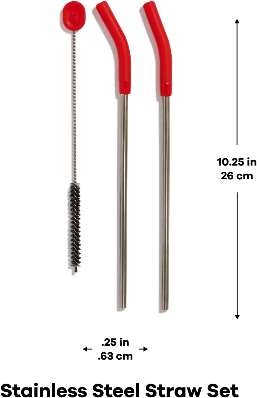 Hydro Flask Stainless Steel Straw Set Goji image number 3