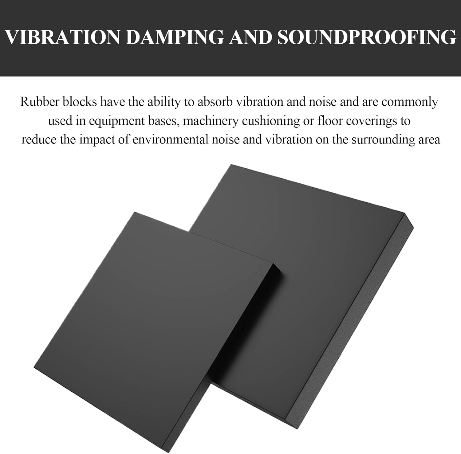 8 Pcs Rubber Blocks 60&times;60&times;2Mm-60&times;60&times;8Mm, Industrial Rubber Pads Suitable for Buildings and Homes,60&times;60&times;2Mm