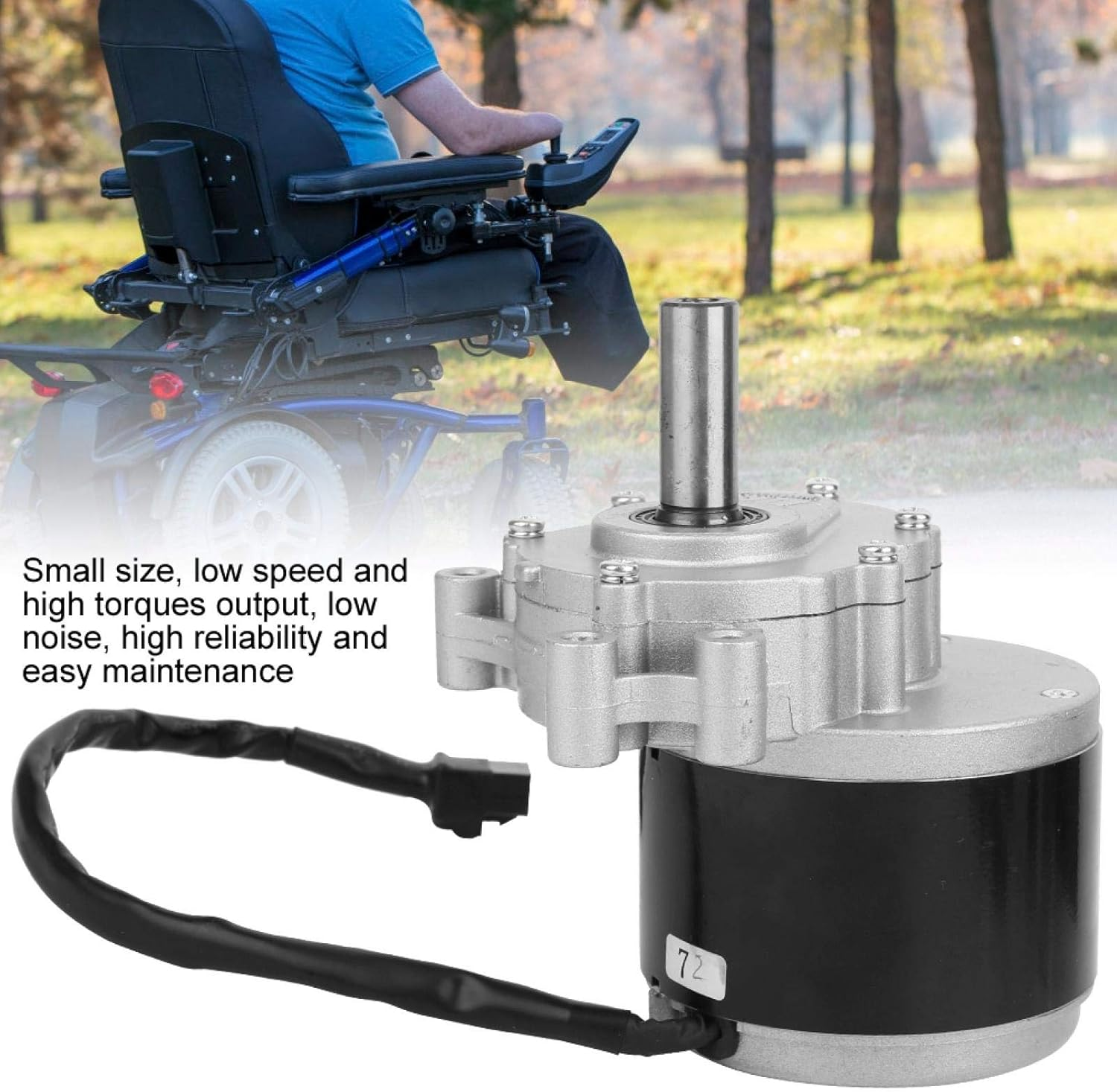 Brush Motor, Wear Resistant Electric Wheelchairs Brush Motor, Professional 75R/Min 24V250W My1016Z for Unite Electric Wheelchairs Accessory Electric Scooter image number 5