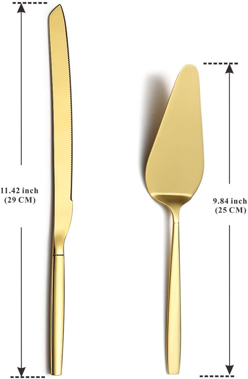 Berglander Gold Cake Pie Pastry Servers,Stainless Steel Serving Set,Cake Knife and Server Set Perfect for Wedding, Birthday, Parties and Events - 4. Rainbow Teaspoon image number 4