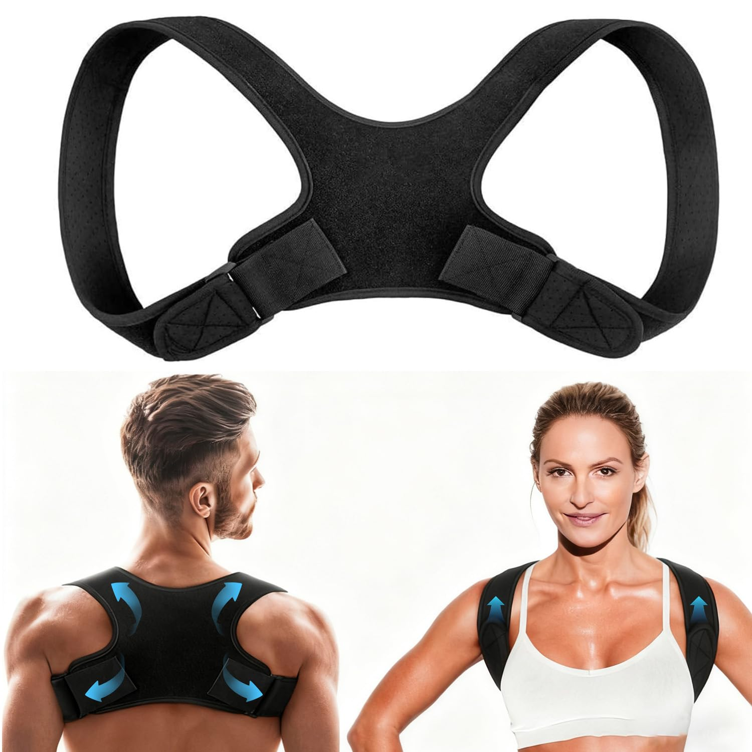 Back Brace Posture Corrector for Women and Men, Shoulder Straightener, Adjustable Full Back Support, Upper and Lower Back Pain Relief - Scoliosis, Hunchback, Hump, Thoracic, Spine Corrector image number 3