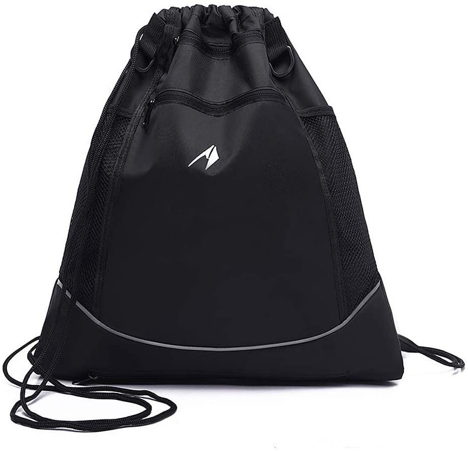 STAY GENT Drawstring Basketball Backpack for Boys, Foldable Soccer Backpack Gym Bag Sackpack Sports Sack with Detachable Ball Mesh Bag for Volleyball Baseball Yoga - Blue image number 3