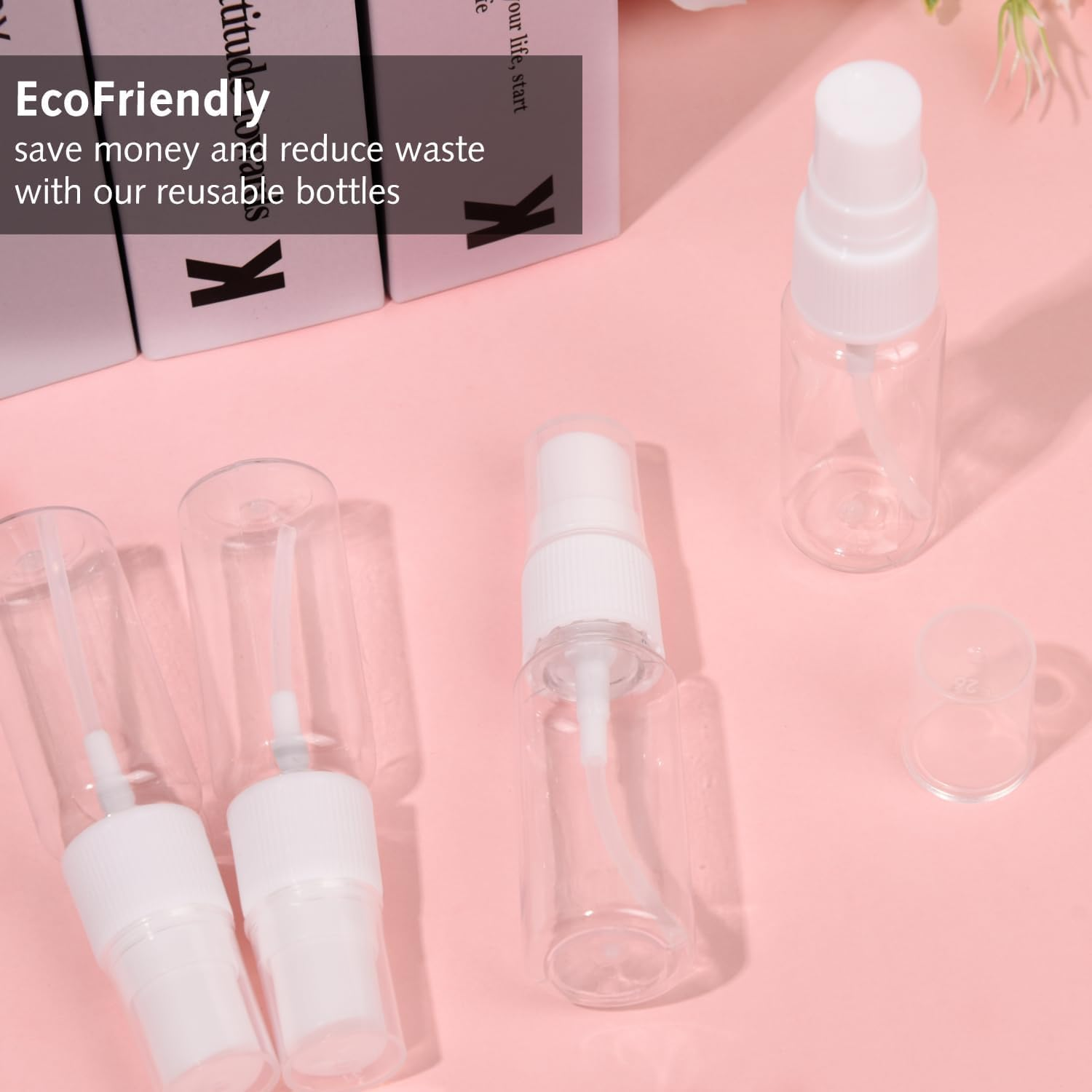 Luxiremi 4 X 20 Ml Refillable Spray Bottles, Reusable Travel Fine Mist Spray Bottles for Hair, Cleaning, Aromatherapy and Essential Oil