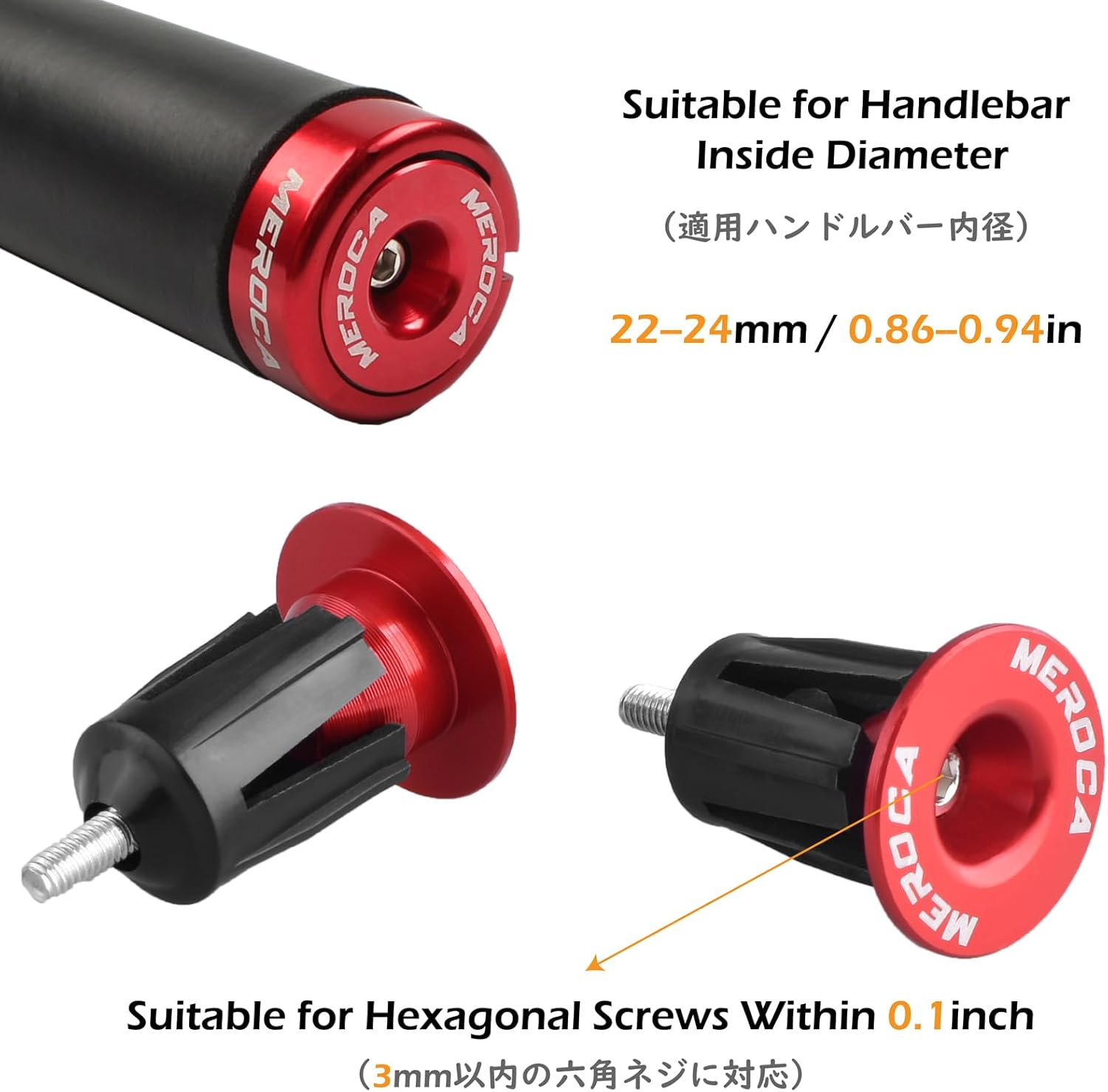 TRIWONDER Bicycle Bar End Plugs Aluminum Handlebar Caps Bike Handlebar Grips for Most Mountain Bike Road Bike image number 2