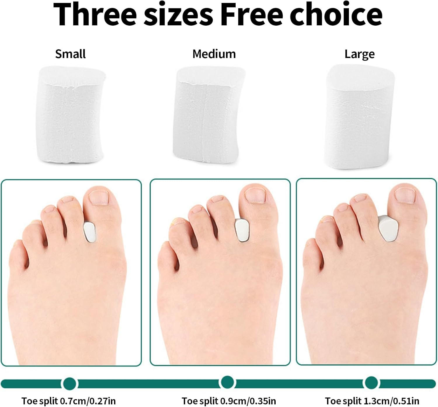 Wezalget Toe Separators for Women, Soft Foam Toe Separators - Breathable Corrective Elastic Soft Alignment Pad for Overlapping Elderly Men Youth Shoe Yoga Corns image number 1