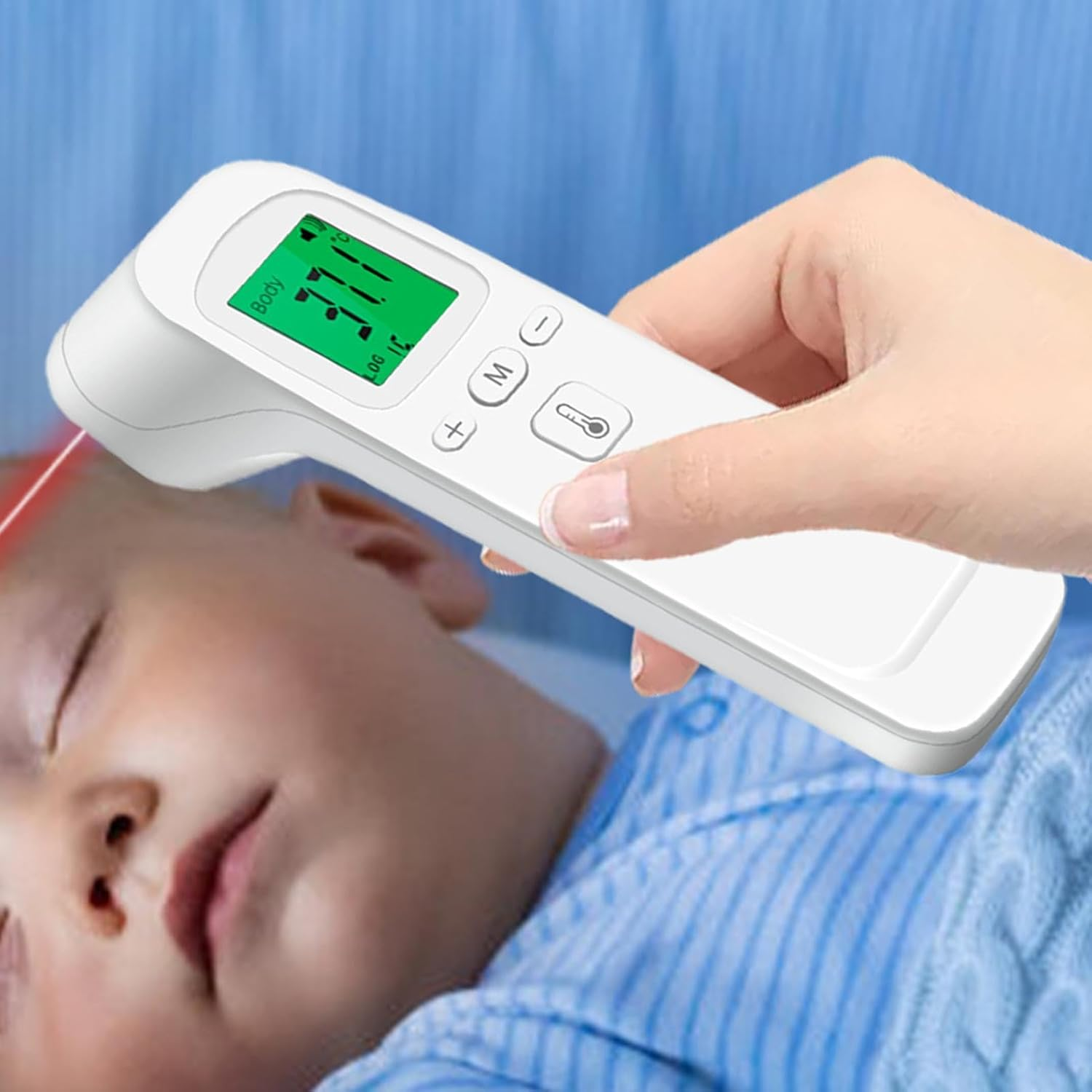 Human Infrared Temperature Gauge - No Touch Temperature Gauge,Forehead Temperature Gauge, Digital Temperature Gauge for Adults and Kids, Fever Check Temperature Gauge image number 4