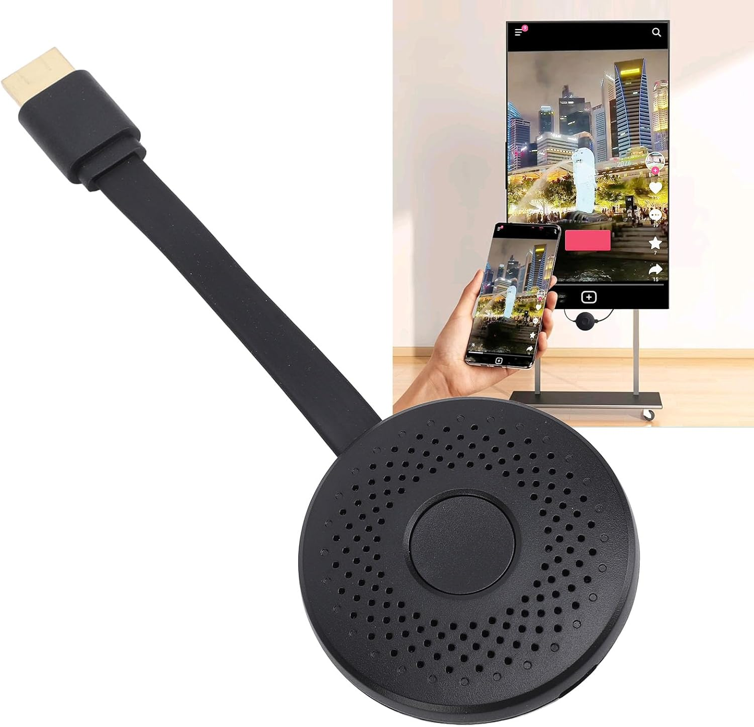 4K Wireless Display Adapter Airplay Miracast Dongle, Streaming Media Video Audio File HDMI Wireless Extender, Screen Mirroring Video Audio Receiver from Laptop, PC, Smartphone image number 2