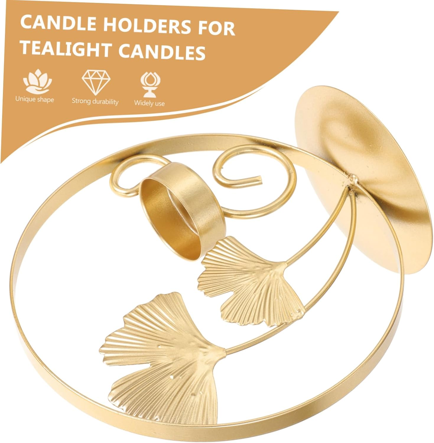 COHEALI Sturdy Iron Art Candle Holder Multi-Functional Table Votive Holder for Dinner Table Decor image number 2