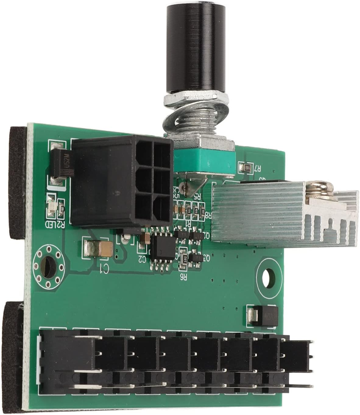 12V 8 Way Case Fan Speed Controller, PWM Fan Hub Controller, CPU Fan Hub PC Fan Controller for 4 Pin 3 Pin 2 Pin CPU Fans