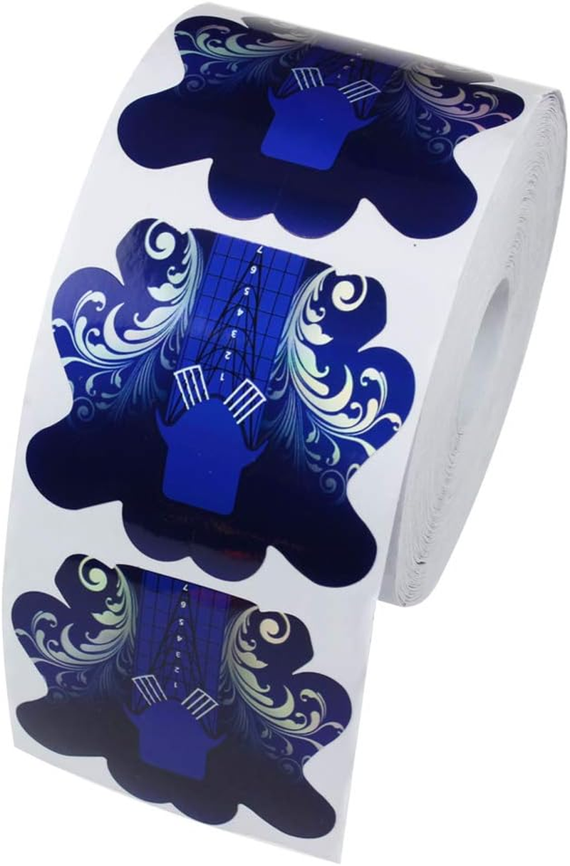 Fingerangel 100PCS Stiletto Nail Tips Laser Blue Nail Forms Gel Polish Extension Forms Acrylic Tips Nail Art Decoration DIY Nail Gel Curl image number 1