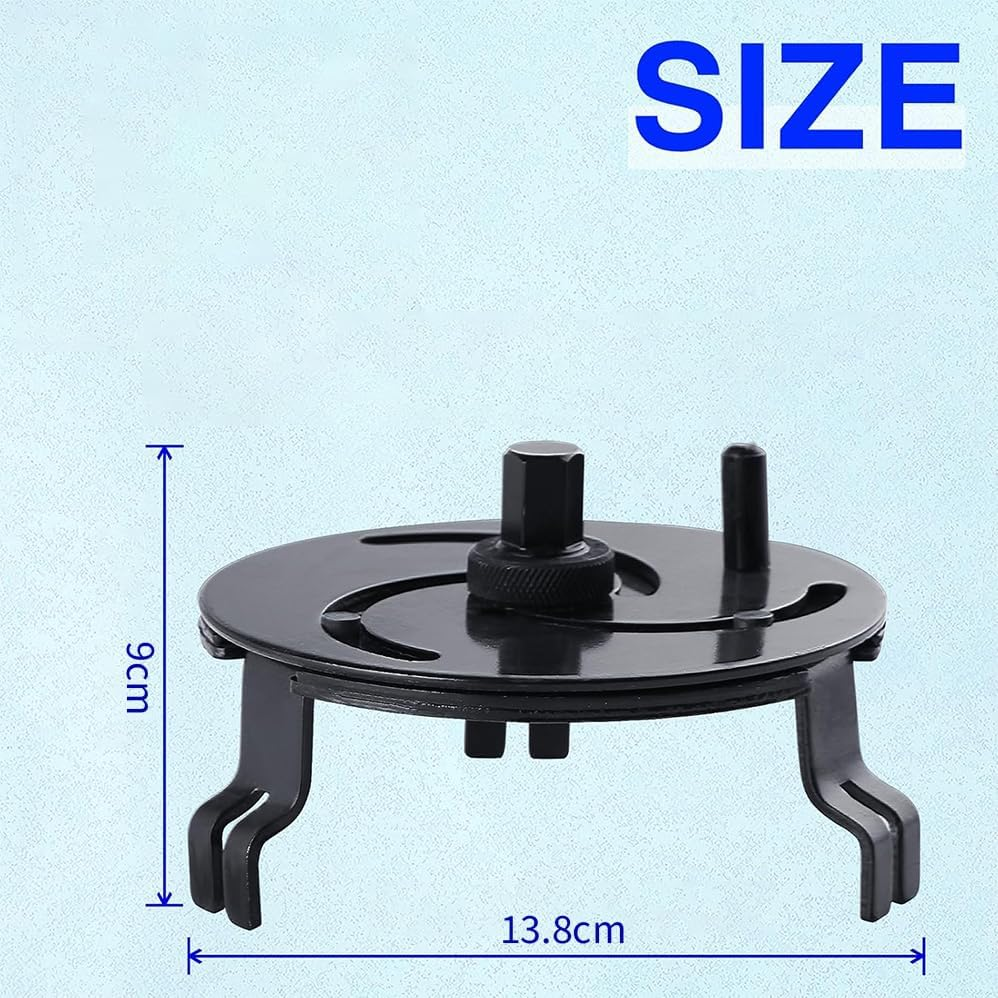 3 Jaw Adjustable Fuel Tank Pump Sending Unit Spanner Wrench, Oil Tanks Wrench, Oil Cover Pump Cap Removal Tool, Ideal for Serrated Fueloil Tank Retaining Rings for In-Tank Fuel Pumps image number 2