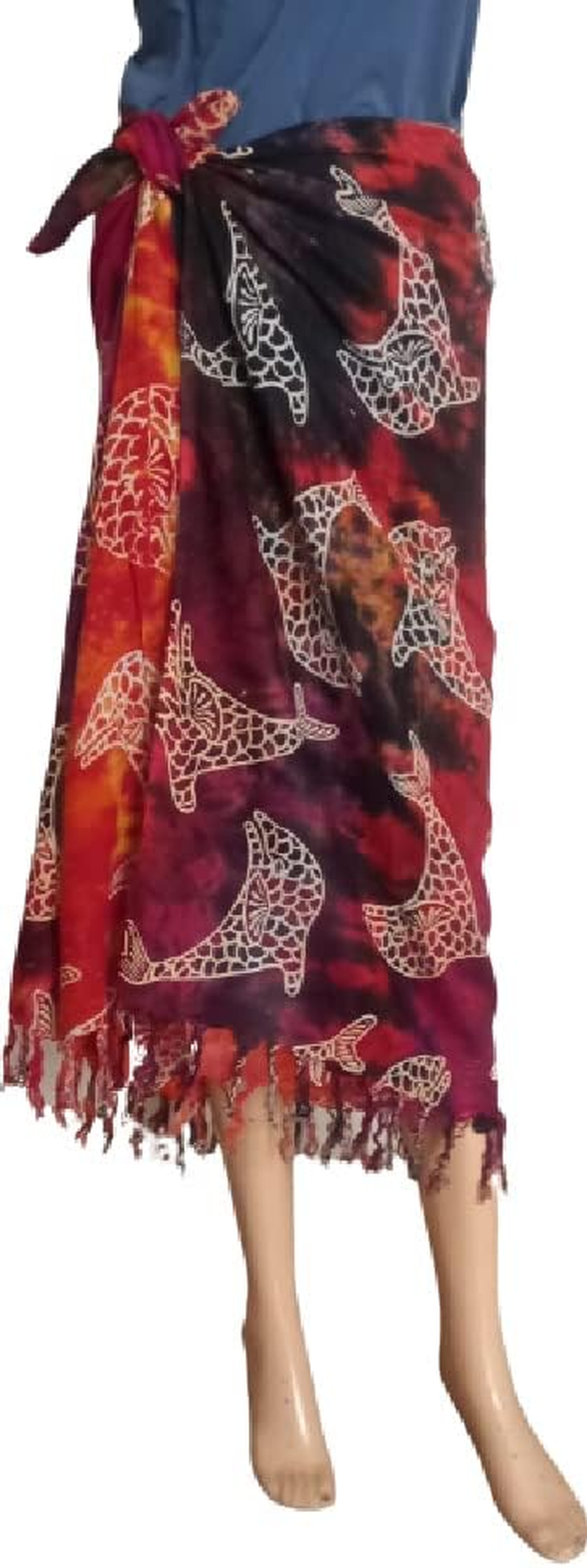 KVR Beach Long Batik Designer Swimsuit Wrap Cover up Women Girl Sarong Pareo image number 6