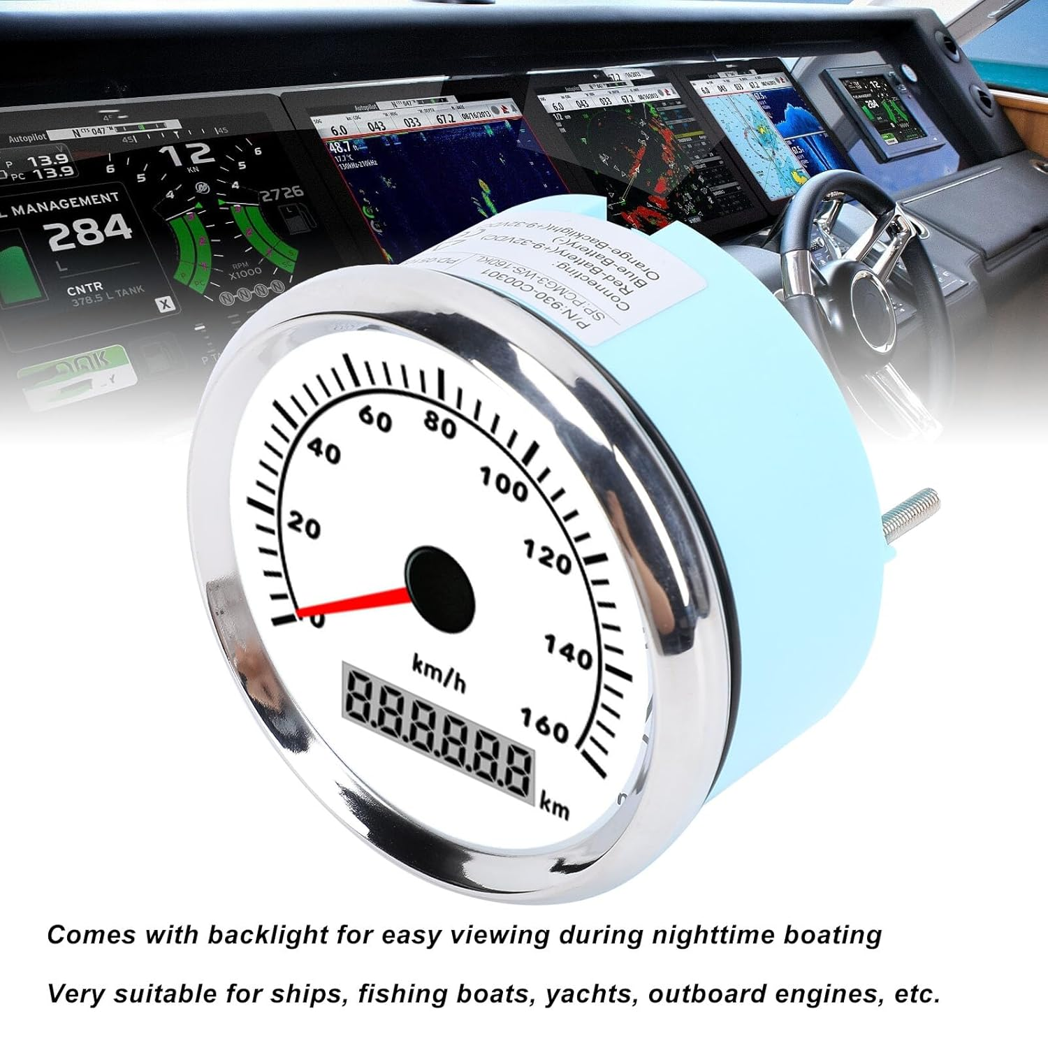 Digital GPS Speed Odometer, 85Mm GPS Speedometer, 0-160 Km/H Digital Odometer with Backlight, Easy to Read, Ideal for Car,Truck,Marine,Boat,Yacht,Motorcycle image number 4