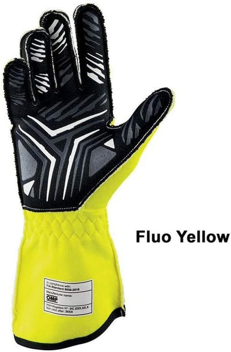 Omp One-S Yellow Flu Gloves Size L FIA 8556-2018 image number 3