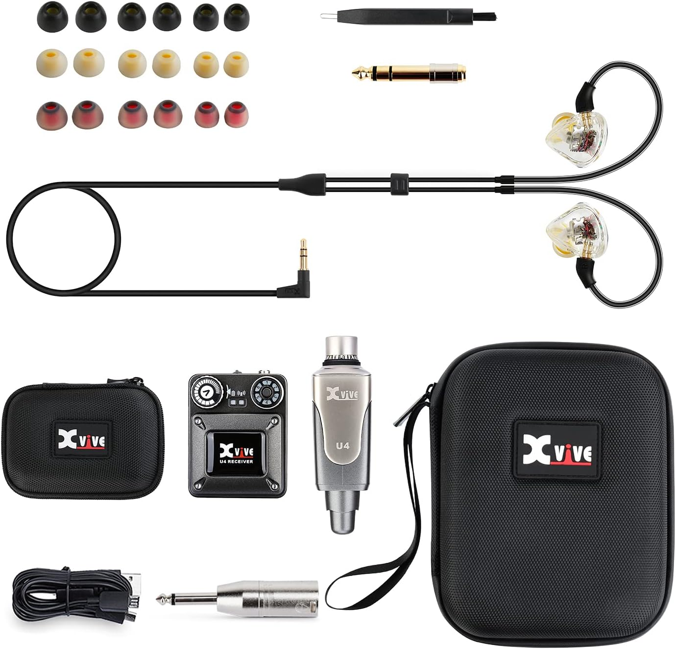 XVIVE Wireless in Ear Monitor System plus in Ear MONTORS & CASE image number 3