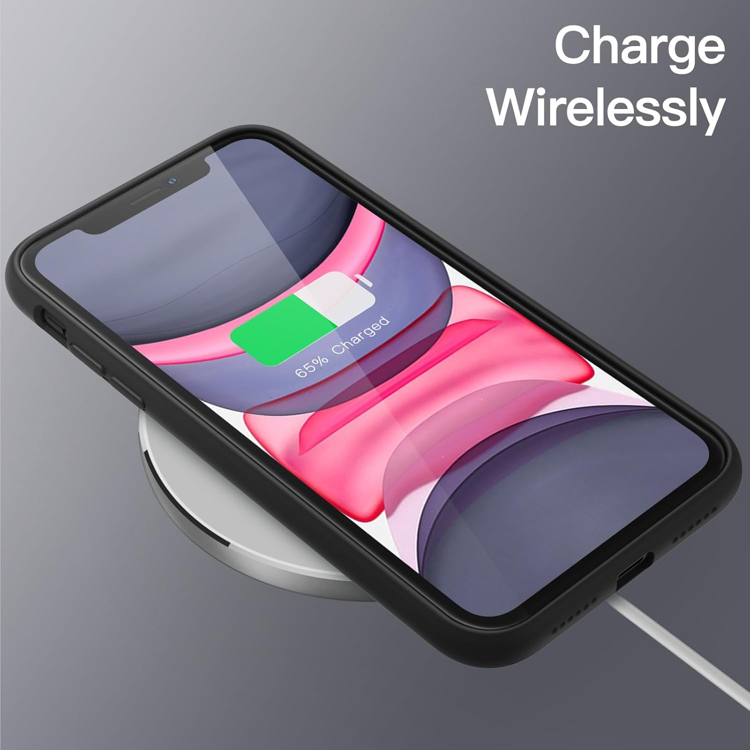 Jetech Silicone Case for Iphone 11 6.1-Inch, Silky-Soft Touch Full-Body Protective Case, Shockproof Cover with Microfiber Lining (Black) - Blue Cobalt image number 6