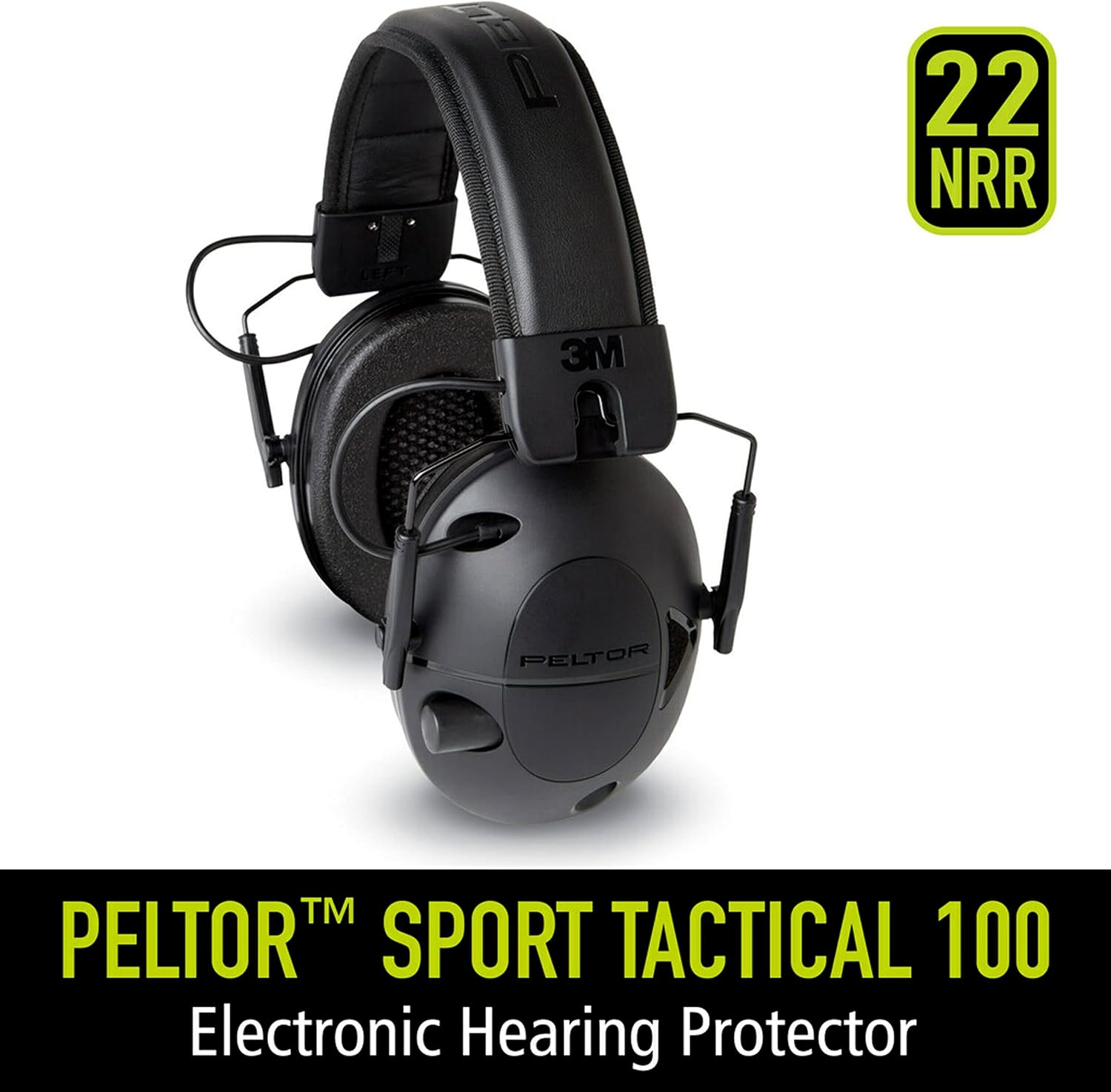 Peltor Sport Tactical 100 Electronic Hearing Protector, Ear Protection, NRR 22 Db, Ideal for Shooting and Hunting image number 2