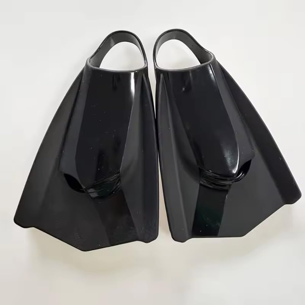 Swim Fins, Kids Youth Adults Swim Flippers for Lap Swimming, Silicone Short Blade Flippers Left/Right Custom Design, US Sizes 6.5-10.5 (S) image number 6