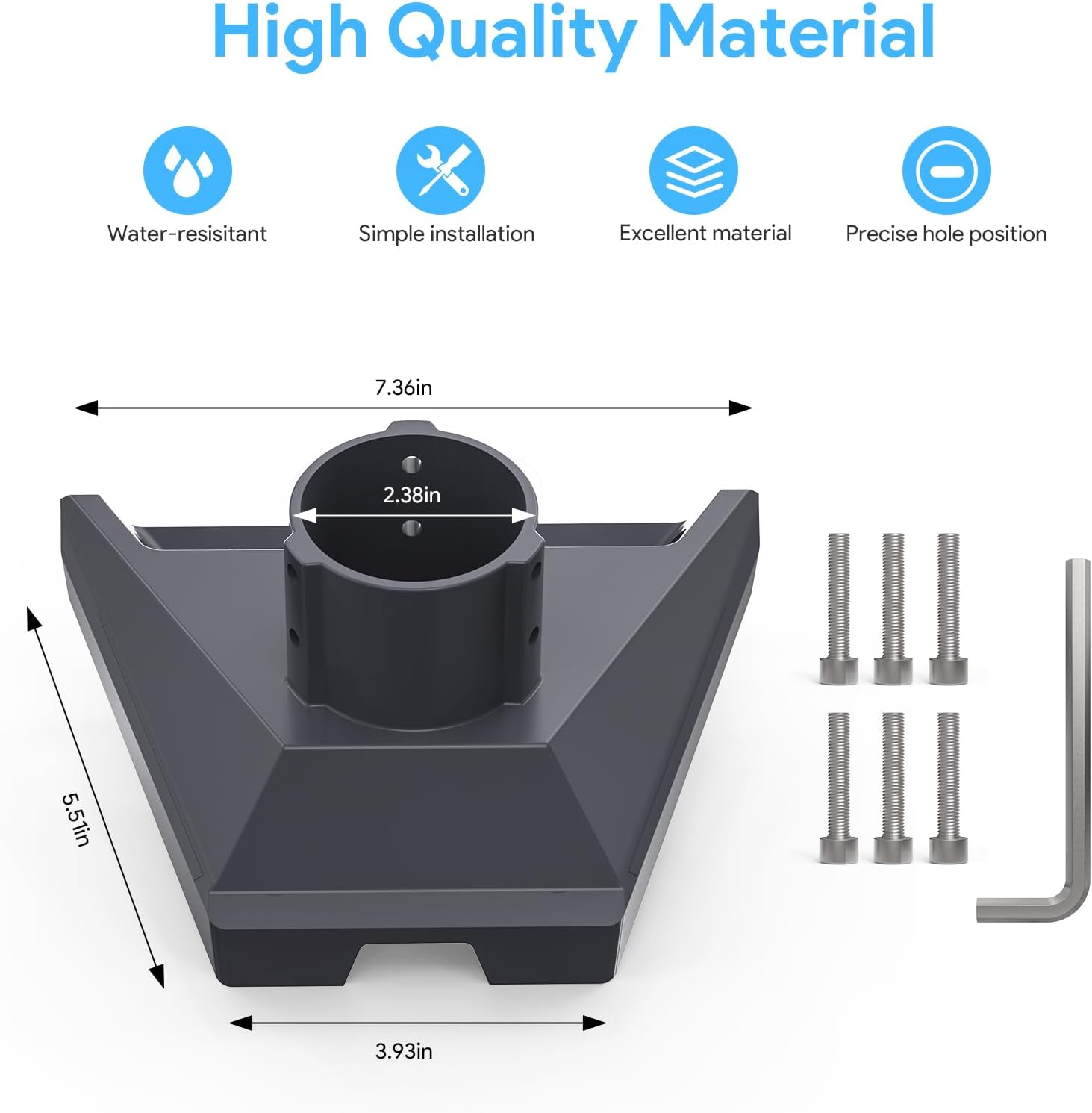 Starlink Gen 3 Pipe Adapter, Durable Aluminum Starlink Pole Mount Kit, Compatible with STARLINK Standard Dish, V3 Kickstand Dishy, Easy Installation & Secure Starlink Gen 3 Mount for Antenna Star Link