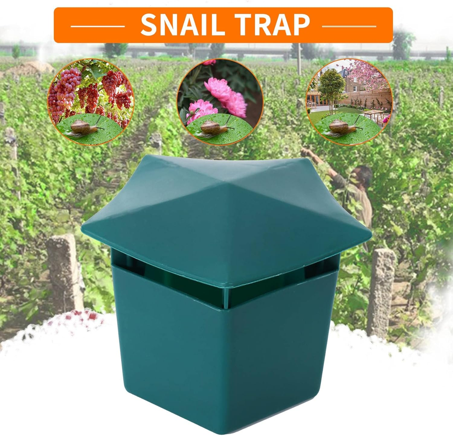 Jevina 8 PCS Beer Traps for Sugs,Beer Snail Traps -Friendly to Catch Slugs Snails Catcher, Safe and Pets image number 3