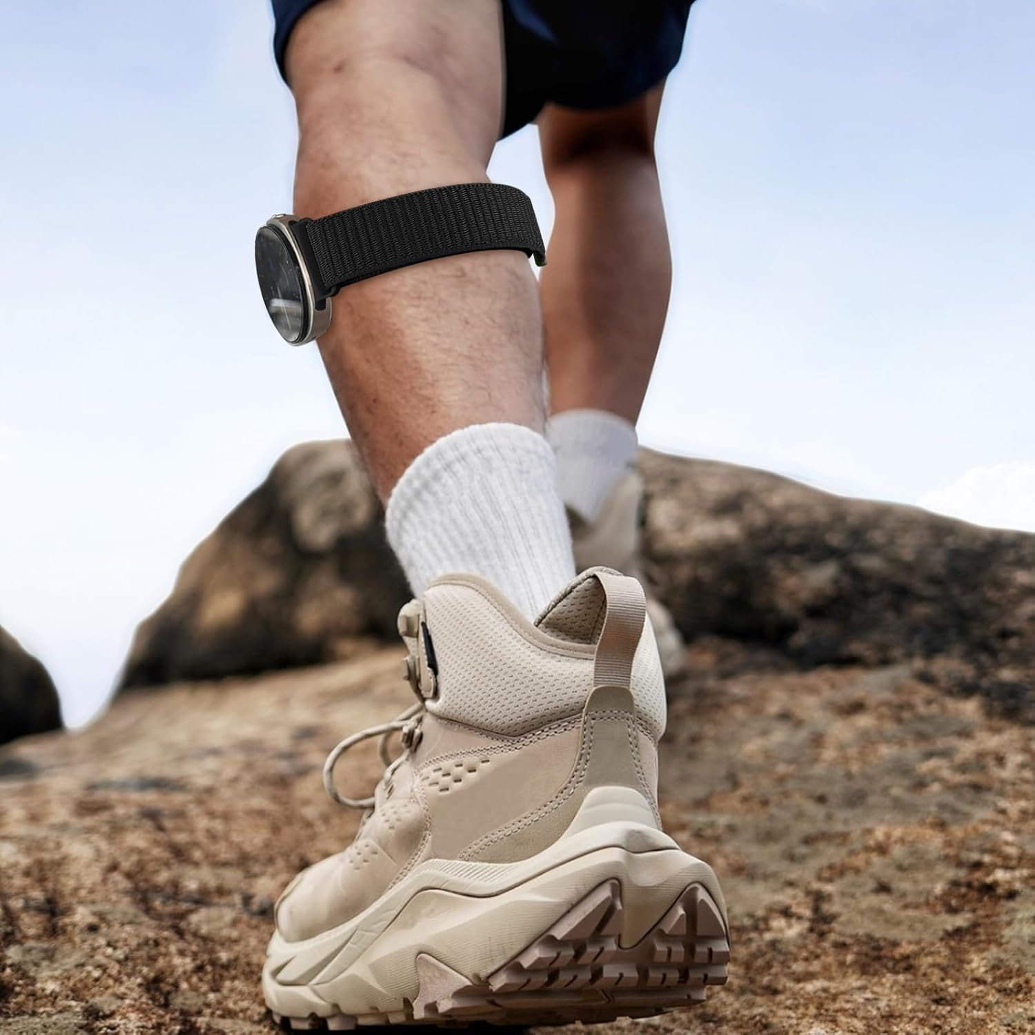 Chinbersky Sports Bicep Strap Compatible with Galaxy Watch 8 Strap 40 Mm 44 Mm/Galaxy Watch 8 Classic Strap 46 Mm, Nylon Elastic Bicep Band Jogging image number 3