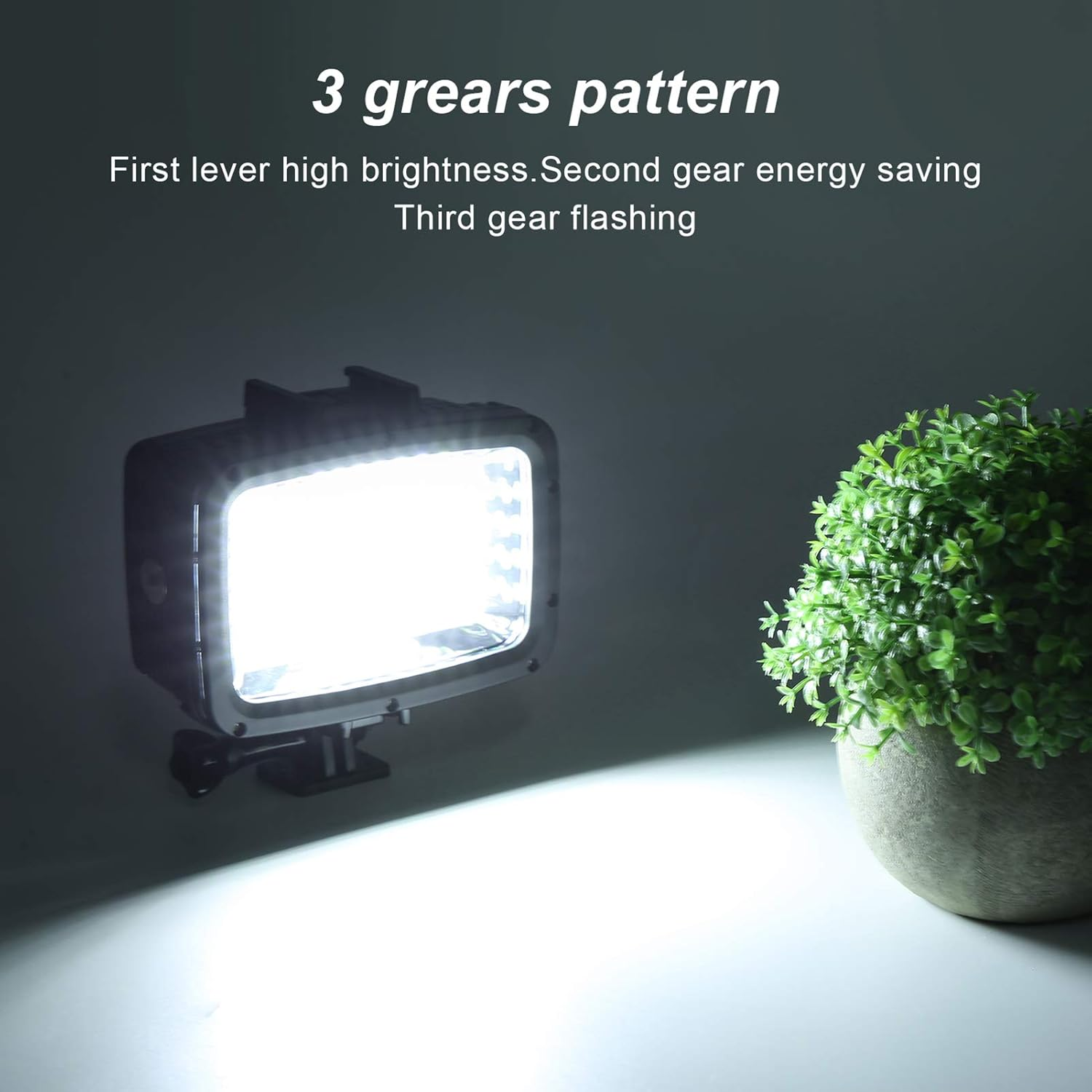 Underwater Lights Diving Light, 40 M Waterproof LED Diving Fill Light, 5500-6000 K Professional SLR Camera Fill Light with 3 Colours Soft Light Panels image number 2