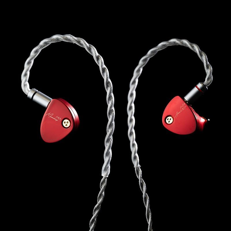 Moondrop ARIA 2 RED In-Ear Headphone with 0.78 2 Pin Cable Replaceable Plugs 3.5/4.4Mm Earphone
