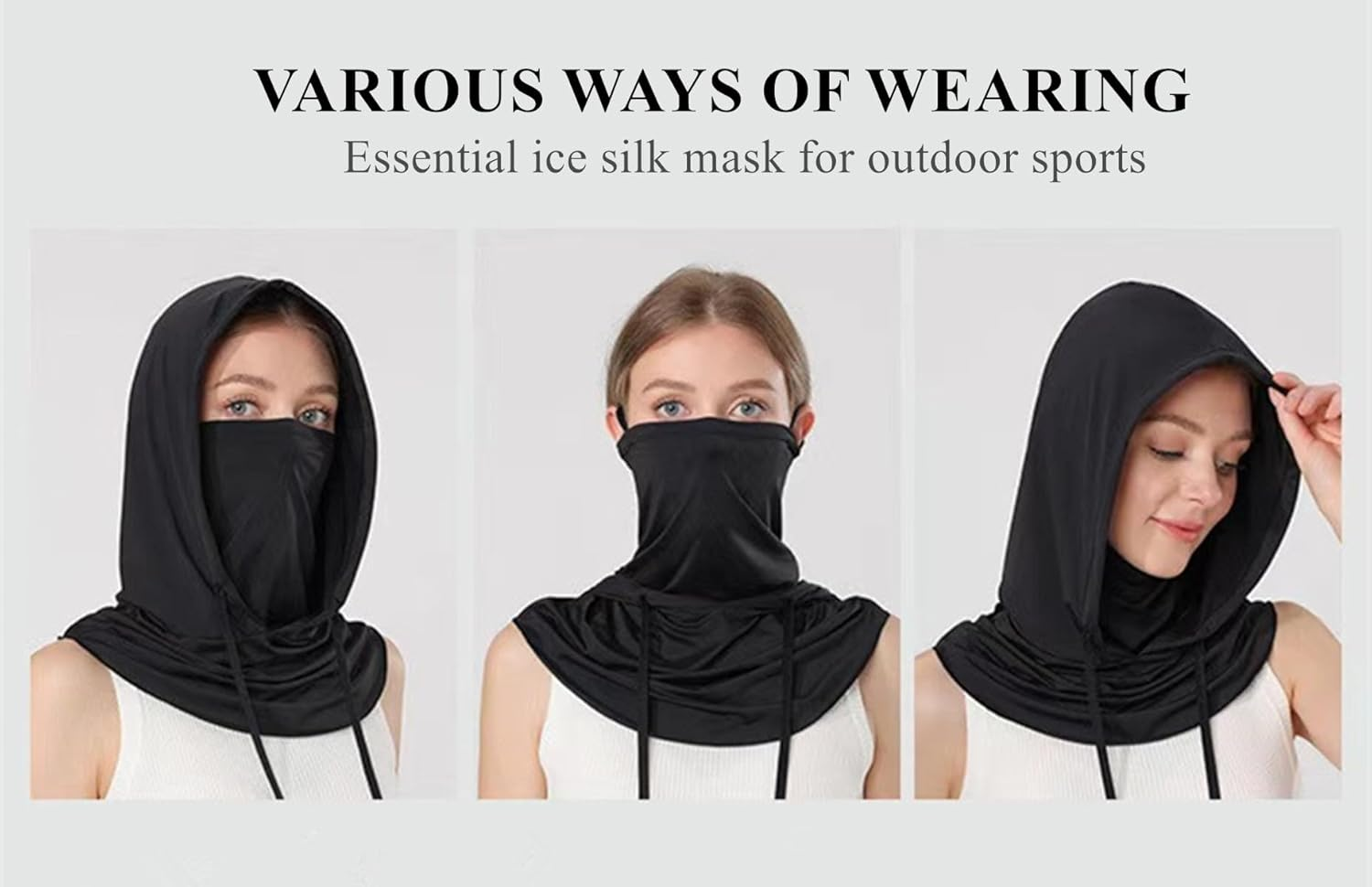 Cooling Balaclava Sun UV Protection Hood Breathable Full Head Mask Face Cover for Men Women Cycling Motorcycle Fishing image number 6