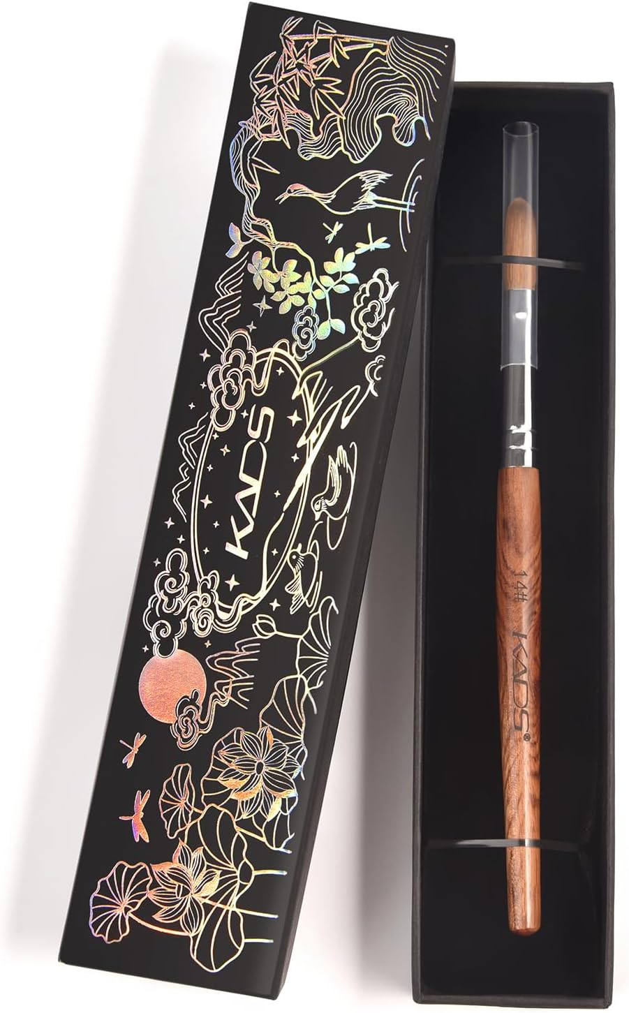 KADS Kolinsky Sable Acrylic Nail Art Brush with Gift Box Red Wood Pen Nail Brush for Nail Art Manicure Tool Gifts Prepared for Friends (10#) image number 4