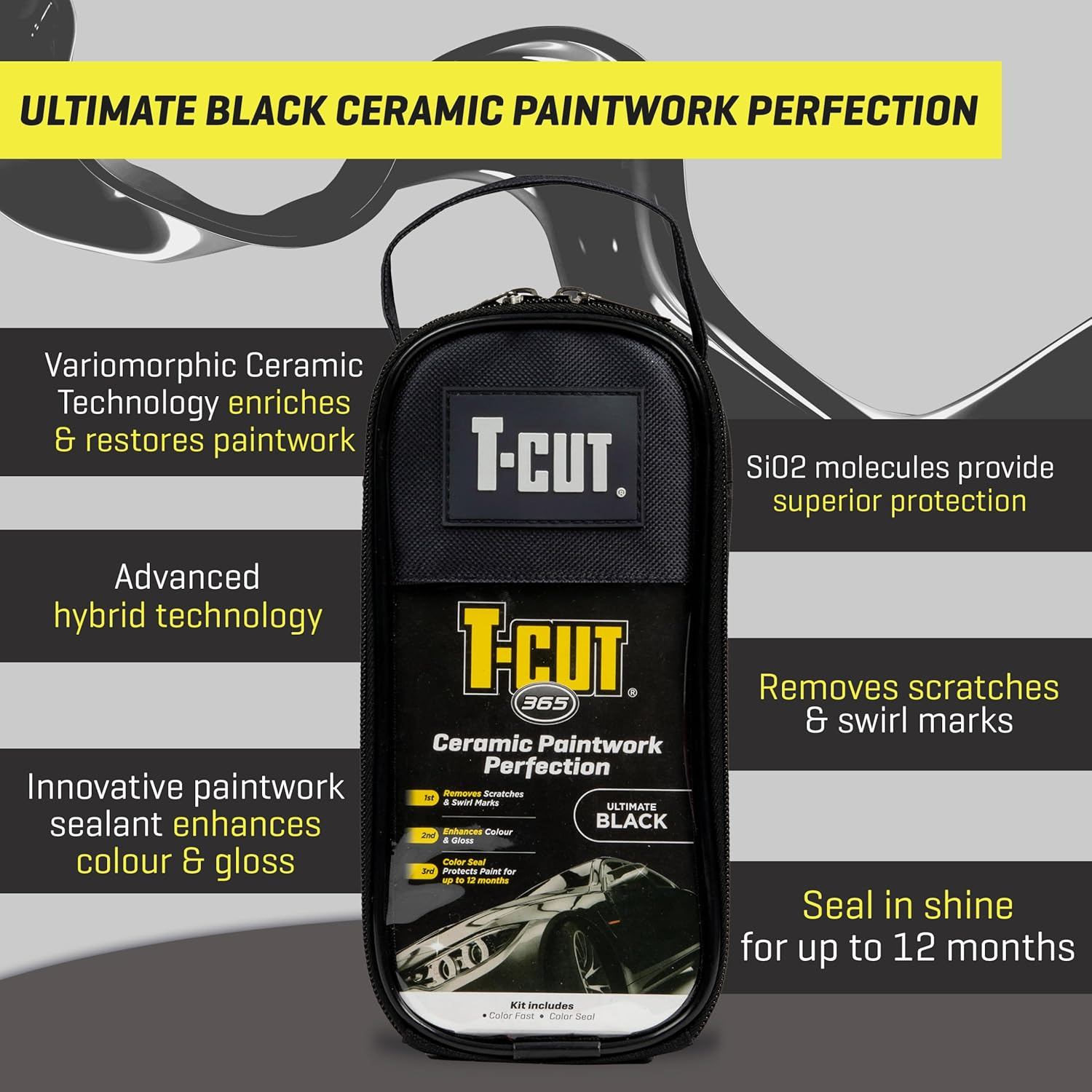 T-Cut 365 Paintwork Perfection, Car Polish and Restorer Kit, Ultimate Black - Paintwork Kit image number 3