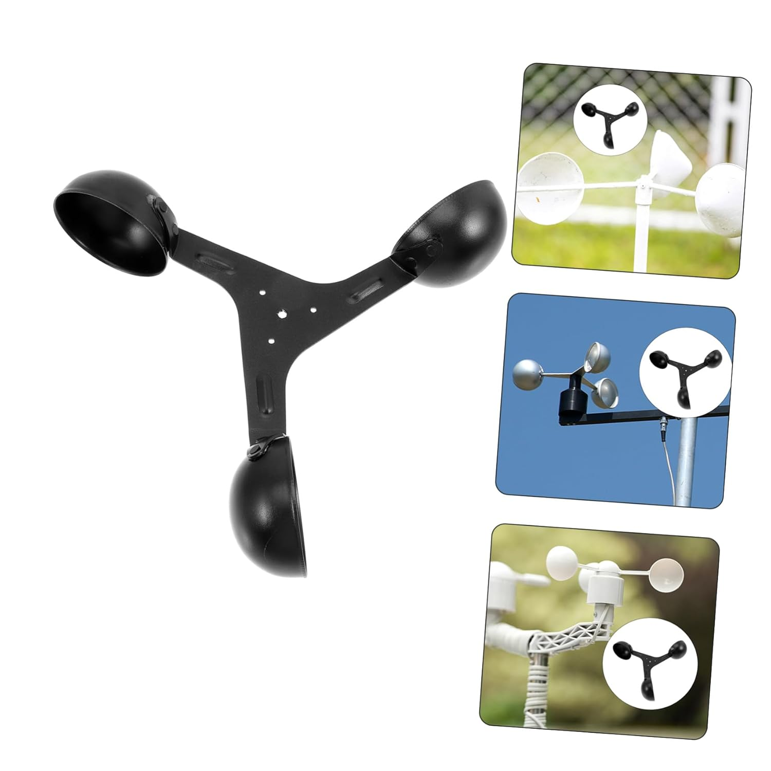 Abaodam Professional Replacement Anemometer Wind Speed Sensor for Accurate Airflow Measurement Aluminum Alloy Wind Cups for Environmental and Agricultural image number 5