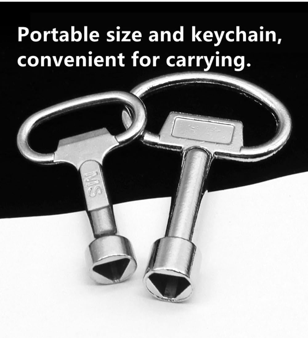 5 PCS Multifunctional Master Key Tools, Plumber Key Wrench Tools Square Triangle Socket Wrench Faucet Radiator Water Meter Control Cabinet Elevator Key image number 5