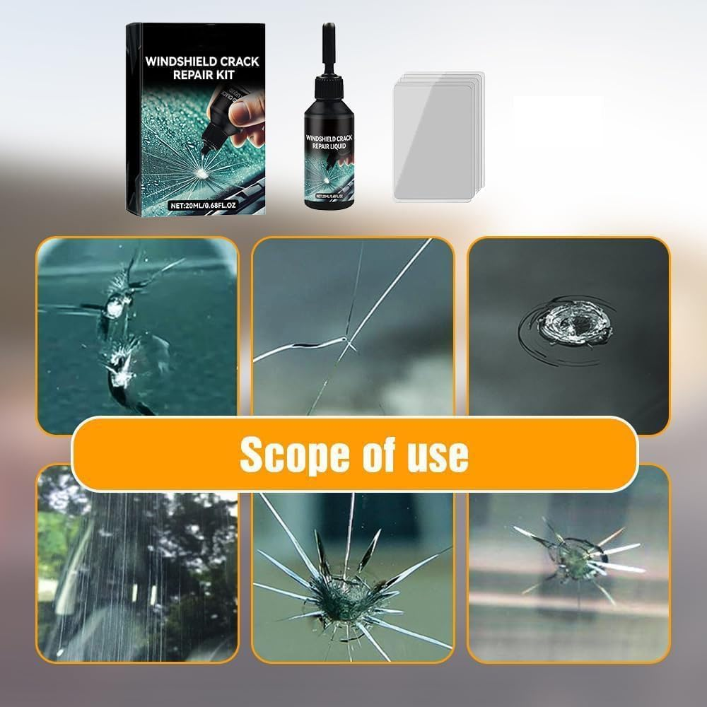 Upgraded Windshield Crack Repair Kit, Professional Glass Repair Liquid for Chips & Cracks, Quick Fix Windshield Repair Tools for Cars, Windows & Mirrors, Includes Premium Crack Filler & Applicator image number 3