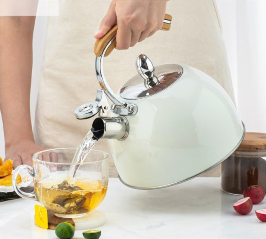 Stove Top Kettle Whistling Tea Kettle Kettle Coffee Filter Espresso Filter Retro Tea Kettle Metal Stove Tea Kettle for Gas Stove Stovetop Kettle Stovetop Tea Kettle Stovetop image number 2