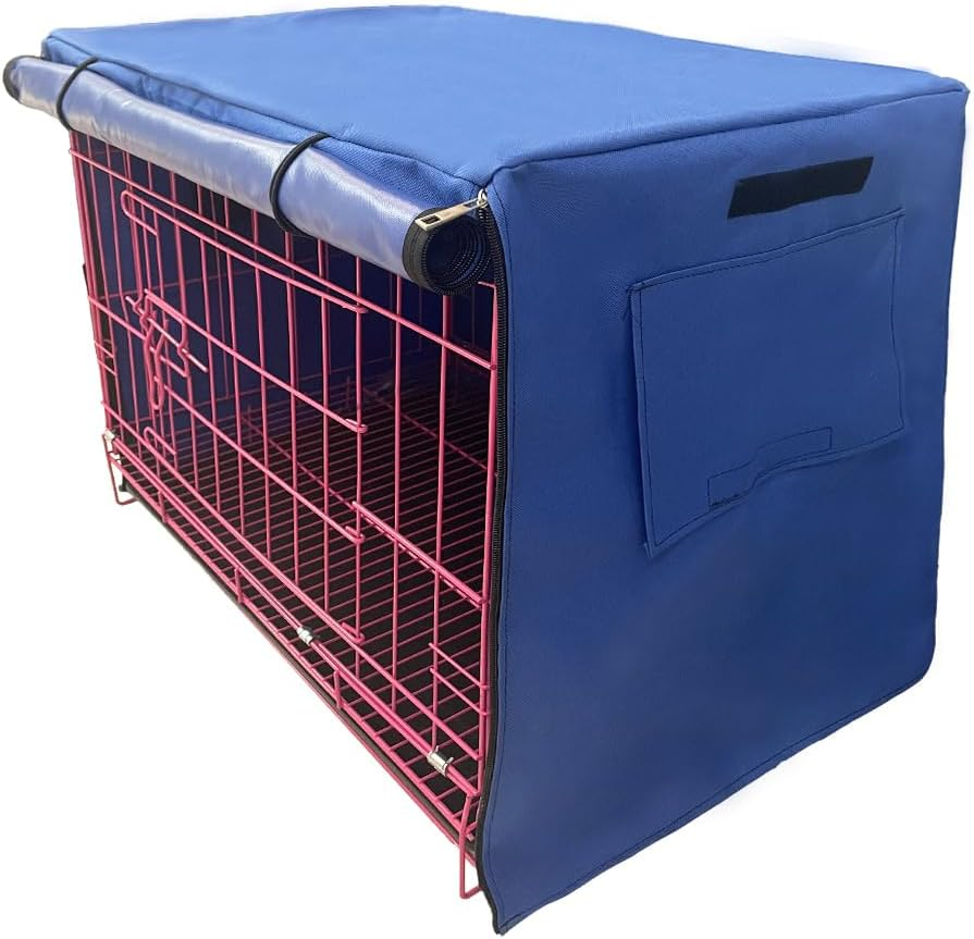 Medium Reinforced Pet Cage for Keeping Pets Outdoors, Metal Folding Pet Cage with Lid, Length 59 Cm, Width 42 Cm, Height 50 Cm