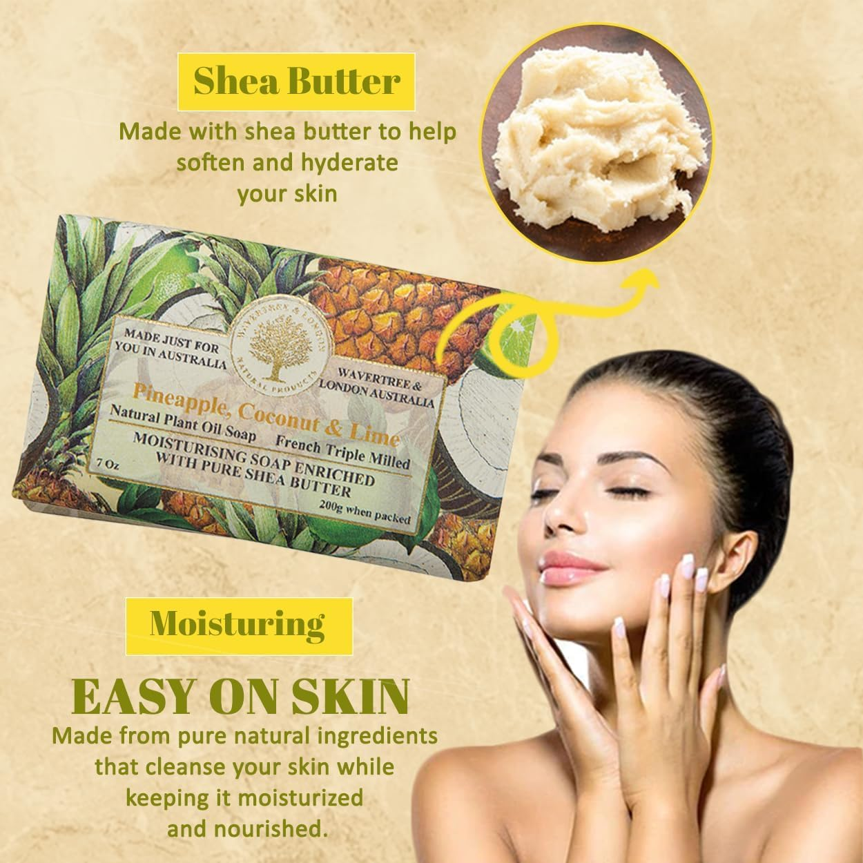 Wavertree and London Pineapple Soap Bar, 200 G image number 2