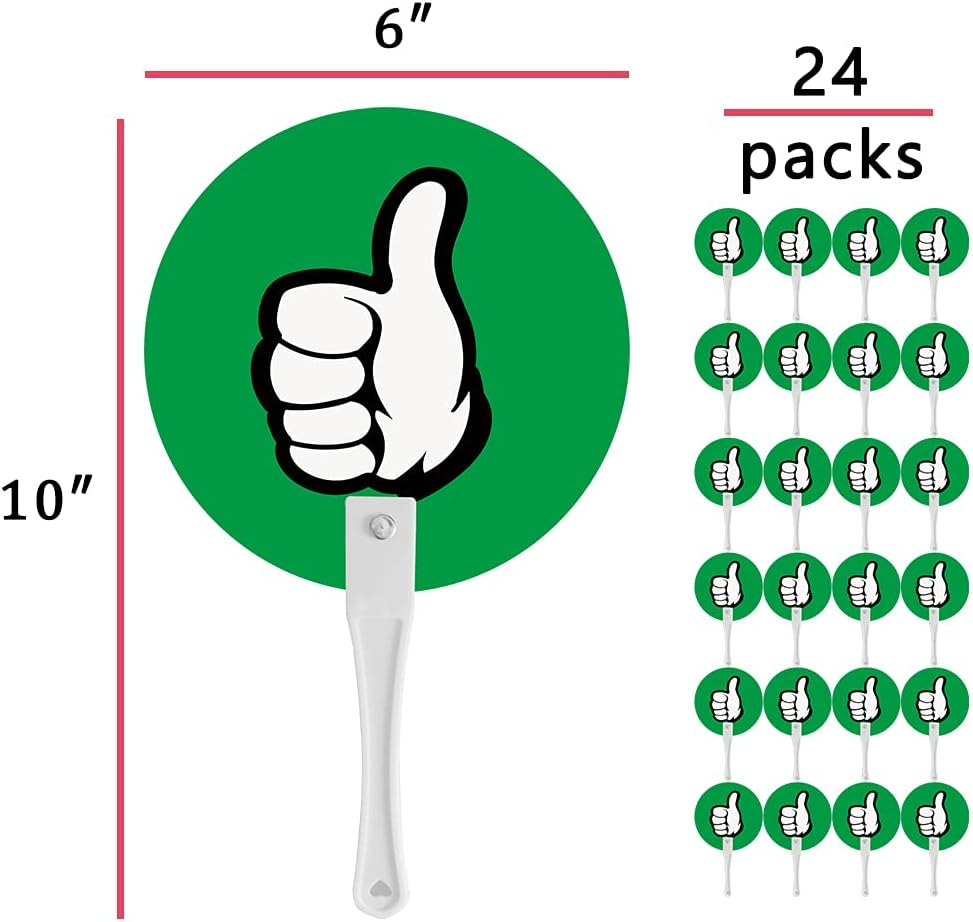 Thumbs Up/Thumbs down Paddles 24 Packs for Classroom Voting, Teacher Classroom Event Supplies and Teacher Student Interaction Signs image number 4