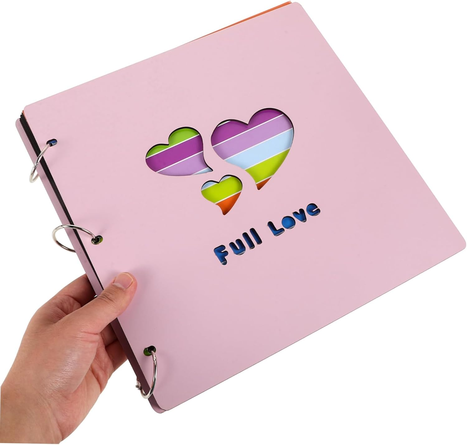 IMIKEYA Diy Picture Album Handmade Scrapbook Wooden Cover for School Family Memories image number 3