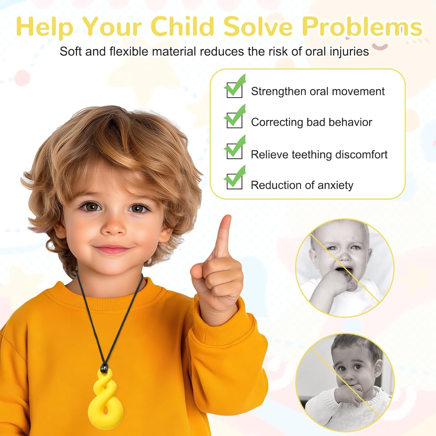 MR.TIMELAG Baby Chewing Teether - Bpa-Free Silicone Teething Toy for Infants 3+ Months, Soothing Textured Chew Toy for Sore Gums, Easy-To-Hold Teething Relief with Massage Nubs Chewing Big-Eyed