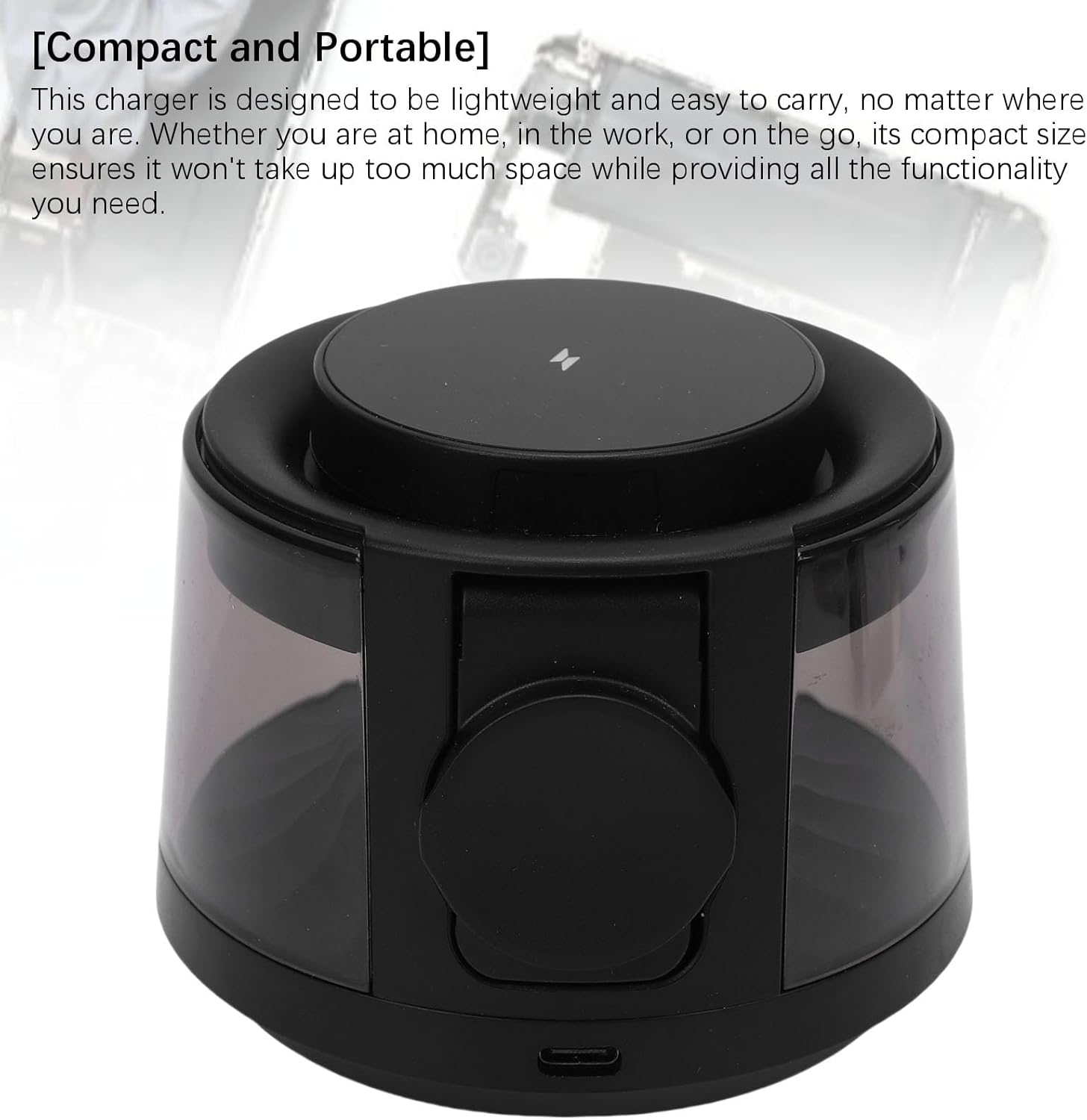 Zopsc 3 in 1 Wireless Charger with Bluetooth Speaker, Multi Function Speaker with Fast Magnetic Charging, Adjustable Night Light, for Phone Watch Earbuds image number 3