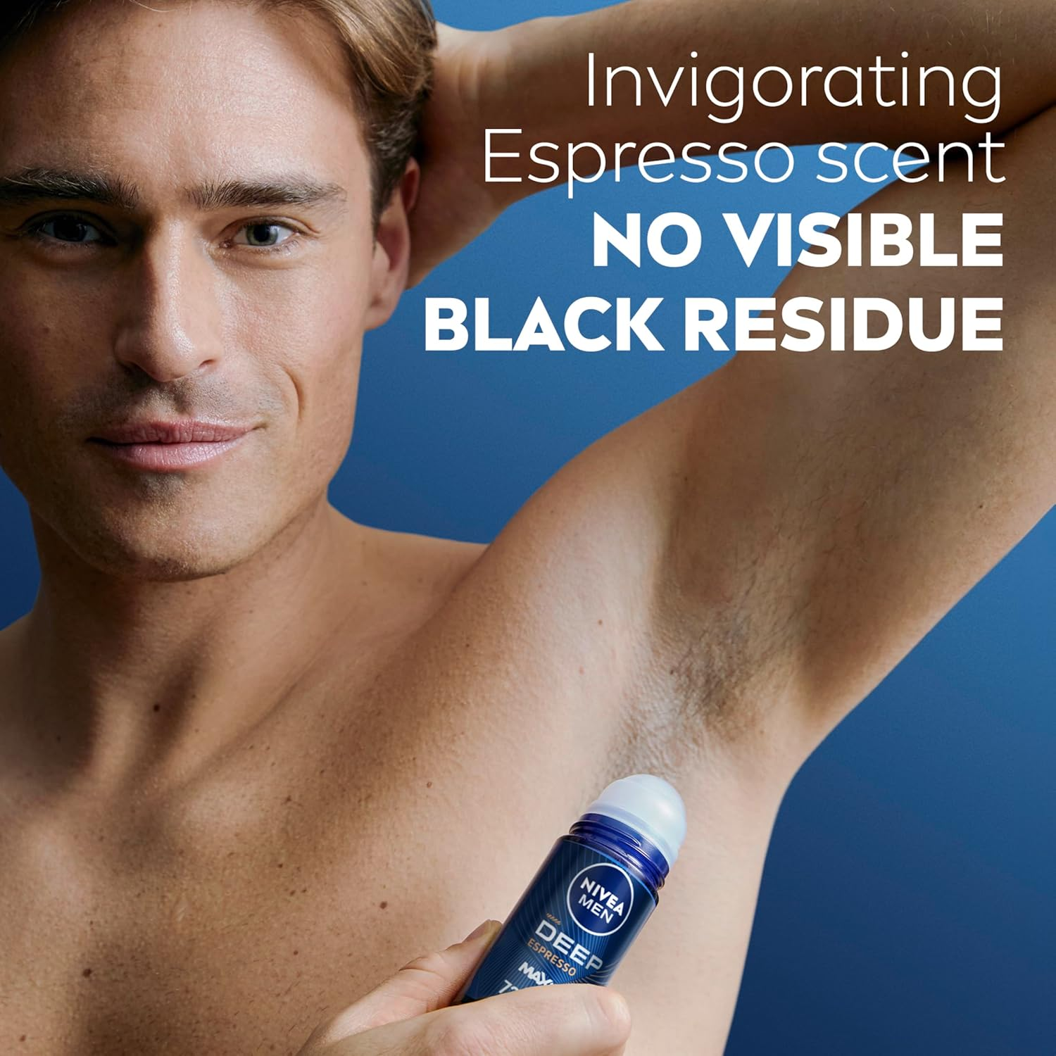 NIVEA MEN Deep Espresso Anti-Perspirant Roll-On Deodorant 50Ml | with Black Carbon | 72-Hour Antiperspirant Protection | Energising Espresso Scent | Antibacterial Formula Fights Body Odour image number 5