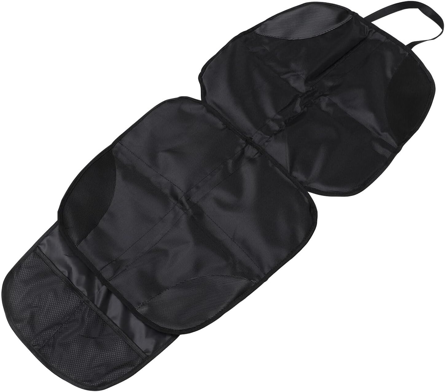 Car Seat Protector Mat with Large Storage Pockets Non-Slip Cover for Seats Black Cushion for Vehicle Protection and Travel Convenience image number 1