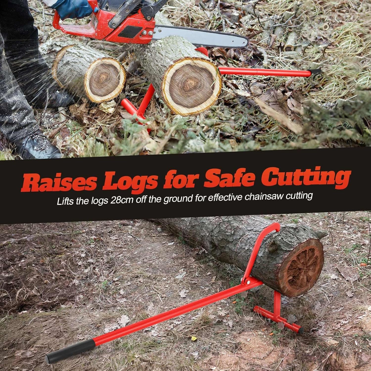 AUSWAY Log Lifter 129Cm Roller Cant Hook Jack Logging Peavey Timberjack 51 Inch Heavy Duty Timber Wood Lifting Rolling Raising Moving Tool Steel Adjustable image number 3