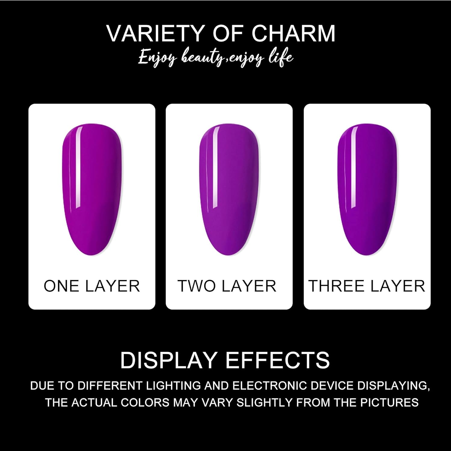 Beautilux UV Nail Polish Purple, 6 Colours, 10 Ml, Soak off Gel Nail Polish Set for Home Manicure, Nail Art, Manicure (Purple Series) - Dunkelblau Serie image number 2