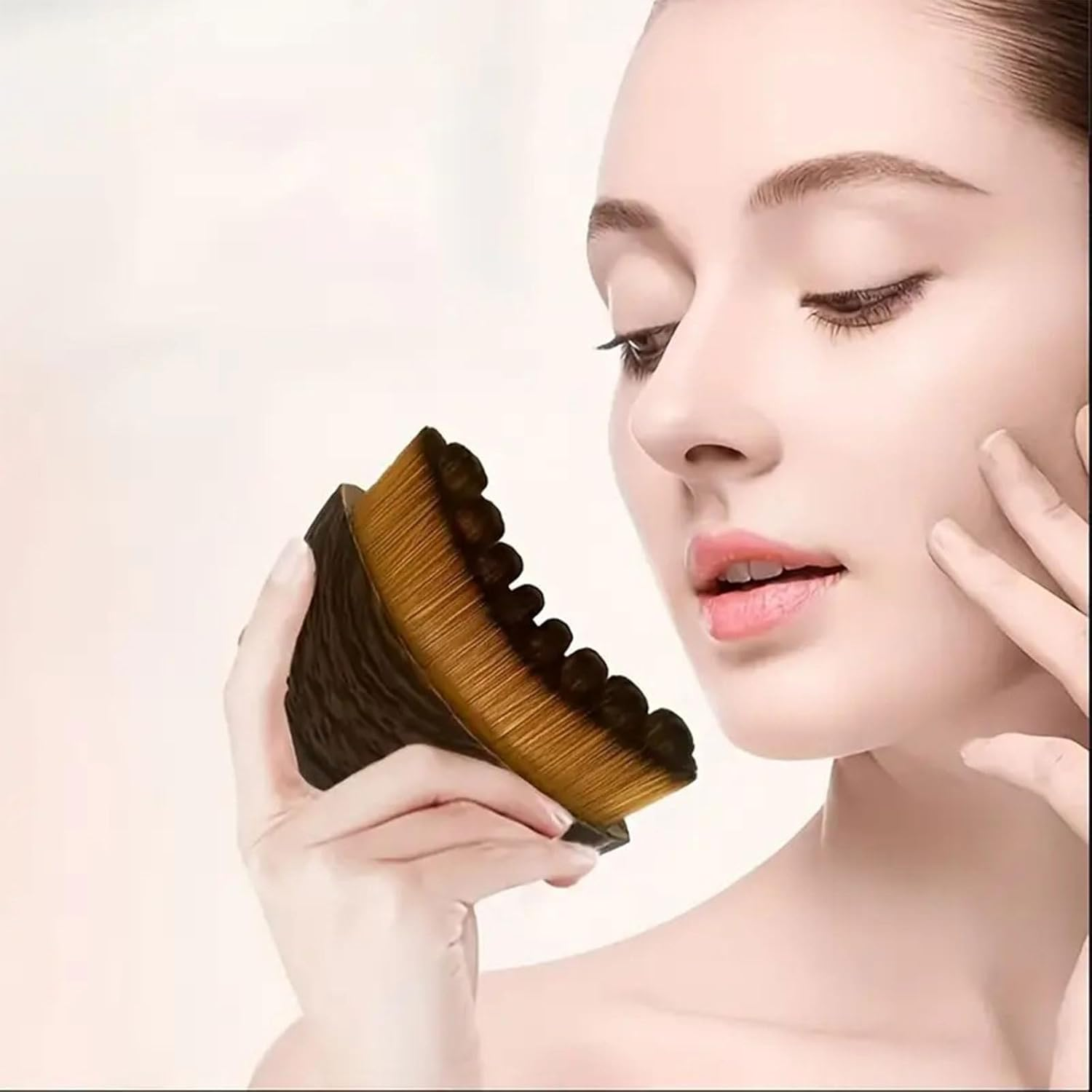 Yxvyxymyxxg​ Facial Lymphatic Brush & Contour Massager - Ergonomic Dry Brushing Tool for Reducing Puffiness, Defining Facial Features, Easy to Clean & Store image number 1