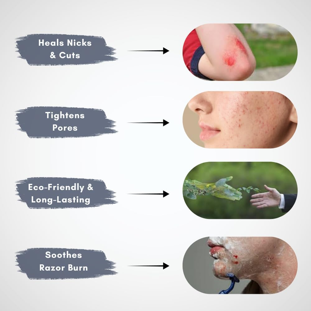 REVAIS Natural Alum Stone Block &ndash; 100% Pure Potassium Alum Fitkari Aftershave & Deodorant &ndash; Soothes Razor Burn, Cuts, Irritation &ndash; Alcohol-Free, Unscented, Non-Staining Astringent for Men & Women 100G image number 1