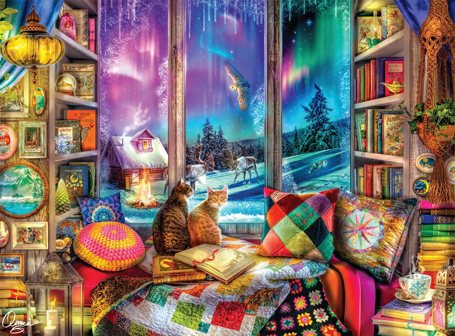 Buffalo Games - Aimee Stewart - Winter Reading Nook - 1000 Piece Jigsaw Puzzle image number 4