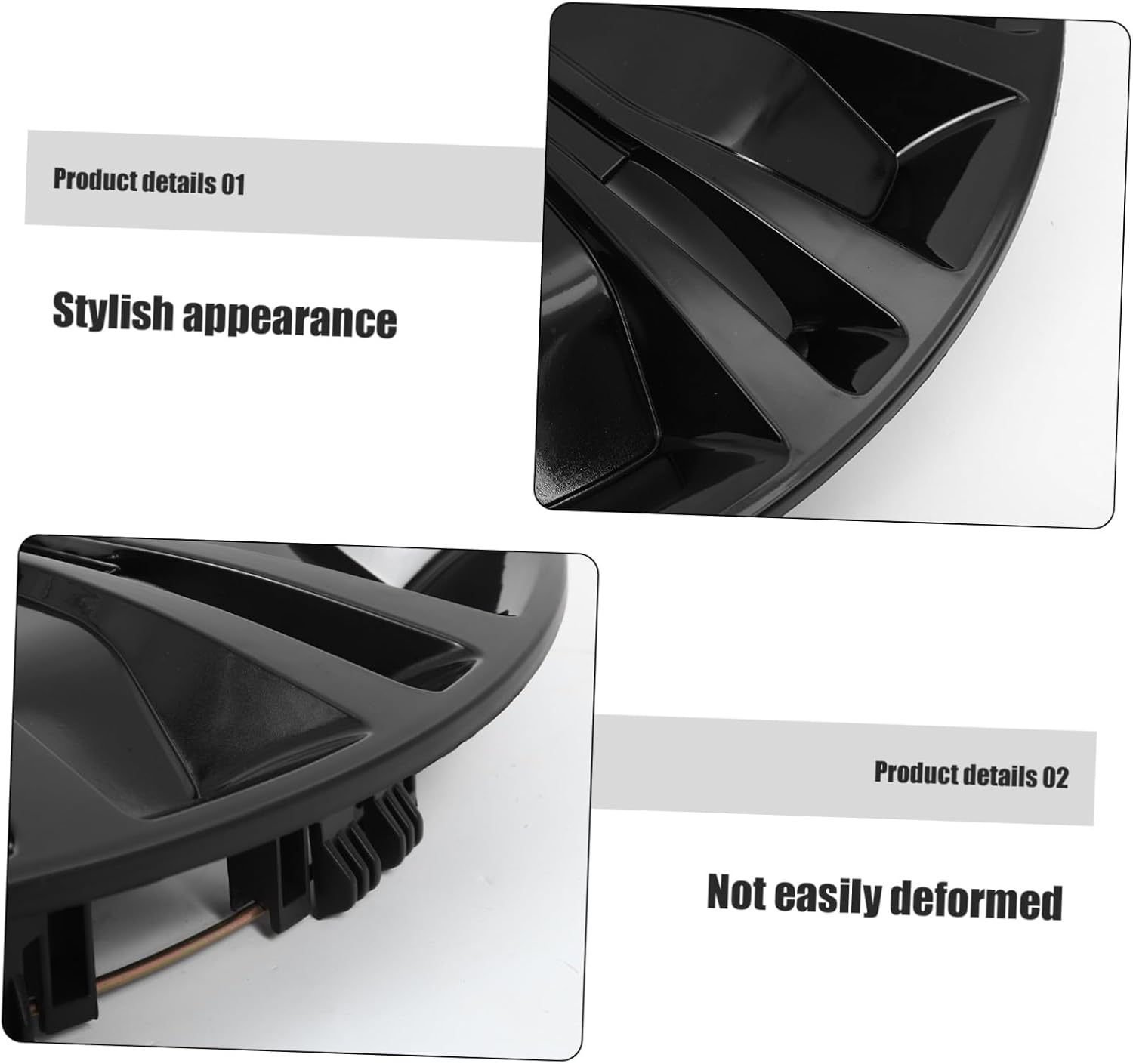 GARVALON Universal 14 Inch Wheel Hub Caps Plastic Hub Cover for Cars Sturdy Construction and Protective Shield image number 1